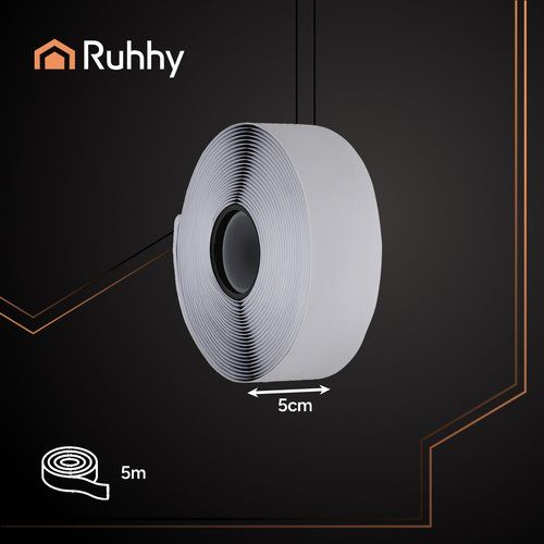 Samolepiaca páska na suchý zips 5m x 5cm čierna Ruhhy 25806