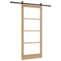 vidaXL Posuvné dvere ORKDAL Prírodná a čierna 93 x 211 cm