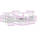 vidaXL Záhradná súprava gaučov 8 ks Prírodná a krémová