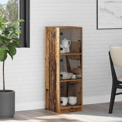 vidaXL Highboard Staré drevo 35 x 37 x 109 cm Kompozitné drevo