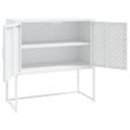 vidaXL Komoda biela 75x35x75 cm oceľová