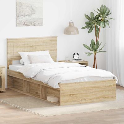 vidaXL Rám postele Sonoma 100 x 200 cm Masívne borovicové drevo