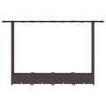 vidaXL Vyvýšený záhon s mriežkou a strechou Hnedá 203 x 40 x 121 cm PP