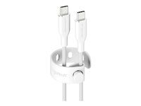 PanzerGlass empower kábel USB-C/USB-C, 2 m biely