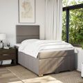 vidaXL Boxspring posteľ s matracom sivohnedý 120x200 cm látka