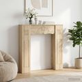 vidaXL Rám krbu Dub sonoma 102 x 20 x 102 cm Kompozitné drevo