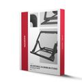 AXAGON STND-LAB hliníkový stojan na notebook 10"-17.3" nastavitelná výška, černý AXAGON stojan pro notebooky a tablety 10" - 17,3" / STND-LAG /  8 pozic / cerný