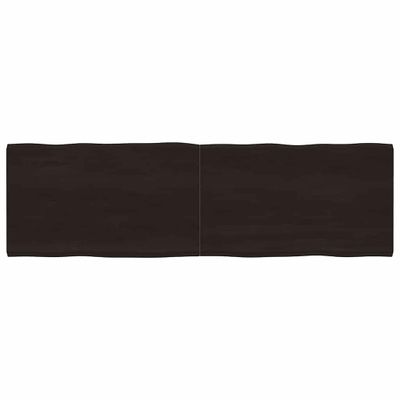 vidaXL Stolová doska tmavohnedá 200x60x(2-4)cm ošetrený masív hrany