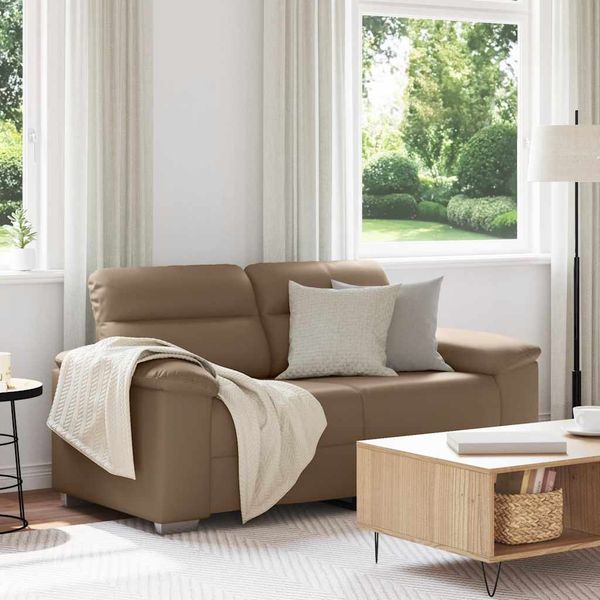 vidaXL 2-miestna pohovka Cappuccino 160x81x84 cm umelá koža