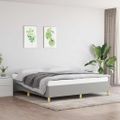 vidaXL Posteľný rám s boxspringom svetlosivá 160x200 cm látka