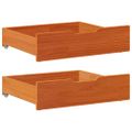 vidaXL Zásuvky pod posteľ 2 ks voskové 75x55x17 cm masívna borovica