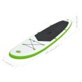 vidaXL Nafukovací Stand up paddleboard, zeleno biely