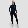 Dámske tričko s dlhým rukávom Basic Navy - GymBeam, veľkosť L
