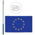 vidaXL Európska vlajka a stĺp 6 m hliníková