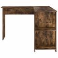 vidaXL Rohový stôl Dymová dub Kompozitné drevo 140 x 113,5 x 75 cm