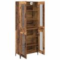 vidaXL Highboard Staré drevo 69,5 x 34 x 180 cm Kompozitné drevo