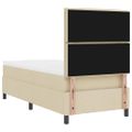 vidaXL Posteľ s pružinovým rámom s matracmi Krémová 90 x 200 cm látka
