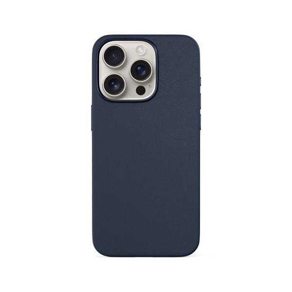 Epico Mag+ kožený kryt iPhone 16 Pro - modrá