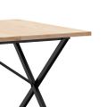 vidaXL Jedálenský stolík v tvare X 200x100x75,5 cm borovica a oceľ