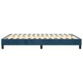 vidaXL Posteľný rám s boxspringom tmavomodrá 140x190 cm zamat