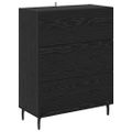 vidaXL Highboard 2 ks Čierny dub 69,5 x 34 x 180 cm Kompozitné drevo