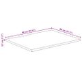 vidaXL Stolová doska 90x80x3,8 cm živý okraj masívne mango