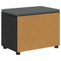 vidaXL Predsieňová lavica s vankúšom Čierny Dub 60 x 38 x 46 cm