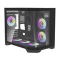 Počítačová skriňa Darflash FT418 + 6 ventilátorov aRGB (čierna)