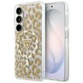Obal Guess IML Leopard Print Triangle MagSafe pre Samsung Galaxy S26 hnedá