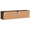 vidaXL TV skrinky s LED svetlami 2 ks dymový dub 60x30x30 cm