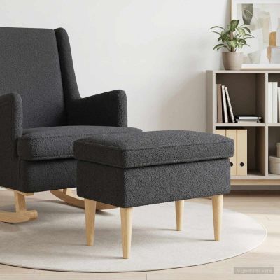 vidaXL Taburetka Tmavosivá 55 x 35 x 41 cm Bouclé
