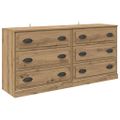 vidaXL Komody 2 ks Remeselný dub 70 x 35,5 x 67,5 cm Kompozitné drevo