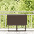 vidaXL skladací záhradný stôl hnedý 90x51x75 cm Poly ratan