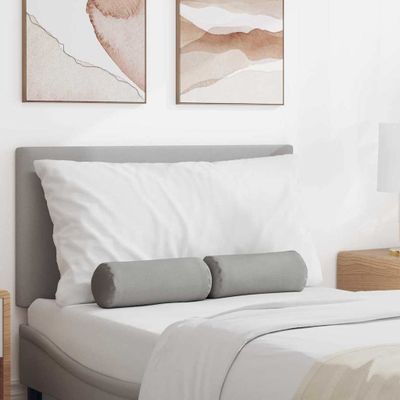vidaXL Podložkové vankúše 2 pcs Oblá šedá Ø 15 x 40 cm látka