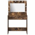 vidaXL Toaletný stolík Dymová dub 78,5 x 41 x 135 cm Kompozitné drevo