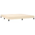 vidaXL Boxspring posteľ s matracom krémová 200x200 cm látka