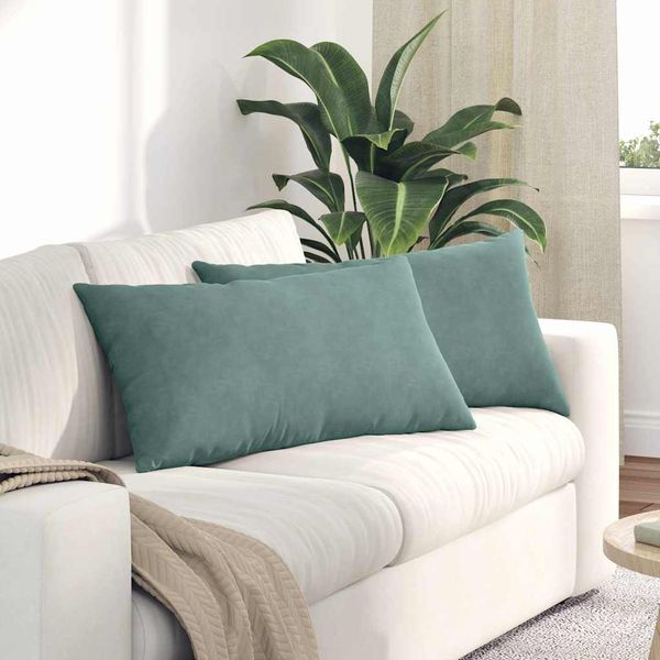 vidaXL Vankúše na pohovku 2 pcs Morská zelená 80 x 40 cm