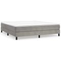 vidaXL Posteľný rám s boxspringom svetlosivá 160x200 cm zamat