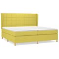 vidaXL Boxspring posteľ s matracom zelená 200x200 cm látka