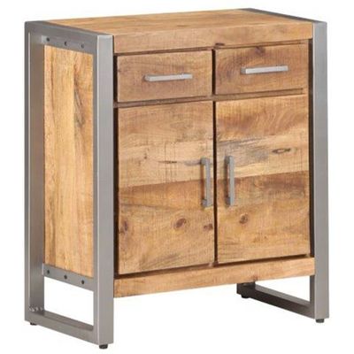 vidaXL Komoda 60x35x72 cm surové mangovníkové drevo