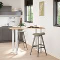 vidaXL Nohy barového stola v tvare U, 2 ks, biele, 60 x (100-101) cm, oceľové