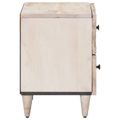 vidaXL Nočný stolík Biela 40 x 33,5 x 46 cm Masívne mango drevo