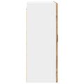 vidaXL Nástenný sklenený kabinet PORTO Staré drevo 60 x 31 x 80 cm