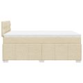 vidaXL Boxspring posteľ s matracom krémová 120x190 cm látka