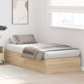 vidaXL Rám postele s úložným prostorem Sonoma dub 90 x 190 cm