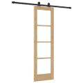 vidaXL Posuvné dvere ORKDAL 61 x 198,5 cm Prírodná a čierna