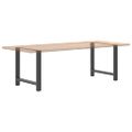 vidaXL Nohy k jedálenskému stolu, antracitové, 2 ks, 70 x (72-73) cm, oceľové