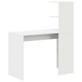 vidaXL Stôl Biela 102 x 50 x 124 cm Kompozitné drevo