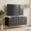 vidaXL Nástenná TV skrinka Čierna 78,5 x 31 x 30 cm Kompozitné drevo