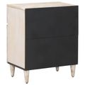 vidaXL Skriňa na posteľ Biela 50 x 33 x 60 cm Masívne mango drevo